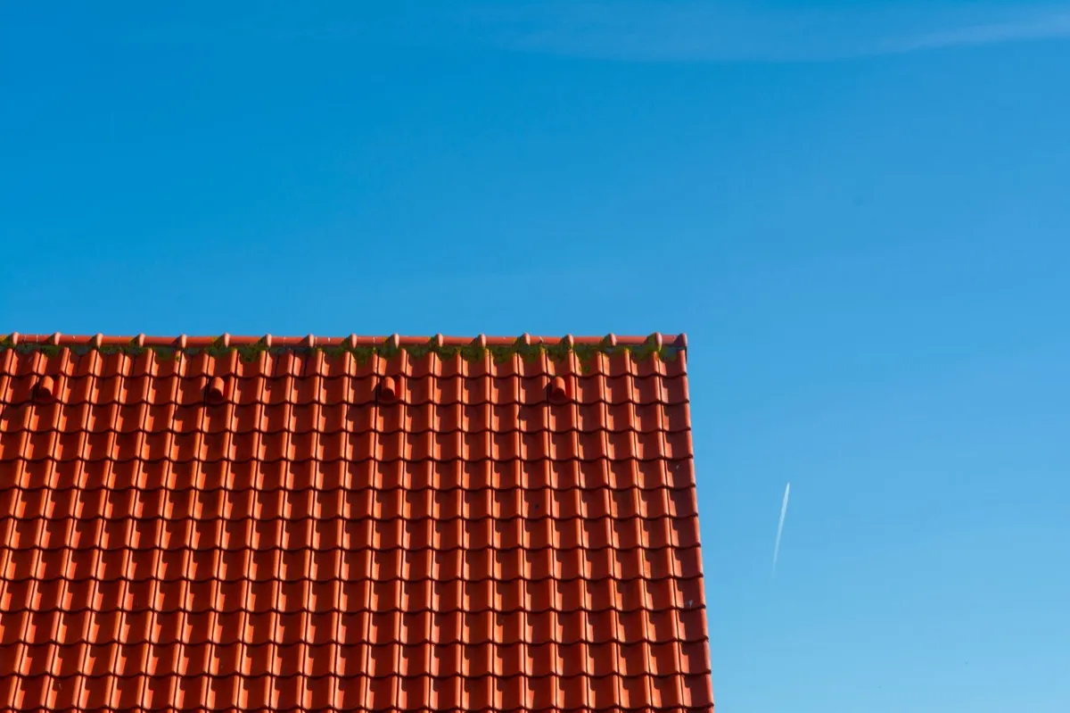 Tile roof gable in full sun, the kind of exposure that sets roof life in Shreveport, LA